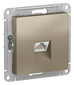 AtlasDesign РОЗЕТКА компьютерная RJ45, механизм, ШАМПАНЬ