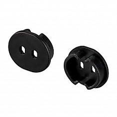 Заглушка ARH-ROUND-D20-DUAL BLACK с отверстием