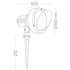 Светодиодный прожектор (грунтовый) Fe-6W RGB 85-265V IP65