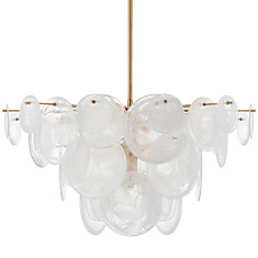 Люстра Disk Textured Glass Chandelier