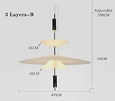 ПОДВЕСНОЙ СВЕТИЛЬНИК VIBIA FLAMINGO-3B бел/черн