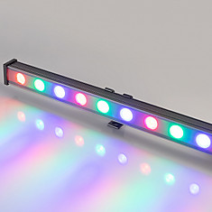 Светодиодный прожектор-1000M-24W-24V RGB (Grey, 30 deg, DMX512)