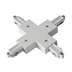 Крестообразный соед. на 1-фз шину белый