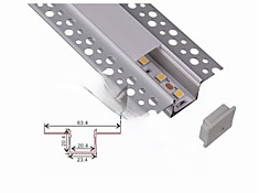 Алюминиевый профиль 4L-63-2.5m-DW ANOD+OPAL Гипсокартон