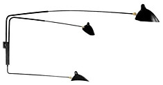 БРА Serge Mouille Wall Lamp 3 Arms черный (РЕПЛИКА)